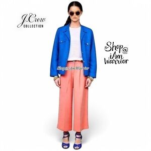 J.Crew Collection wide leg linen cropped pants *shop@iamwarrior